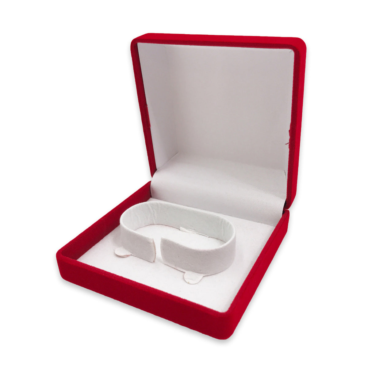 Premium Flocked Velour Jewelry Box - For Rings / Bracelets / Bangles / Earrings / Watches