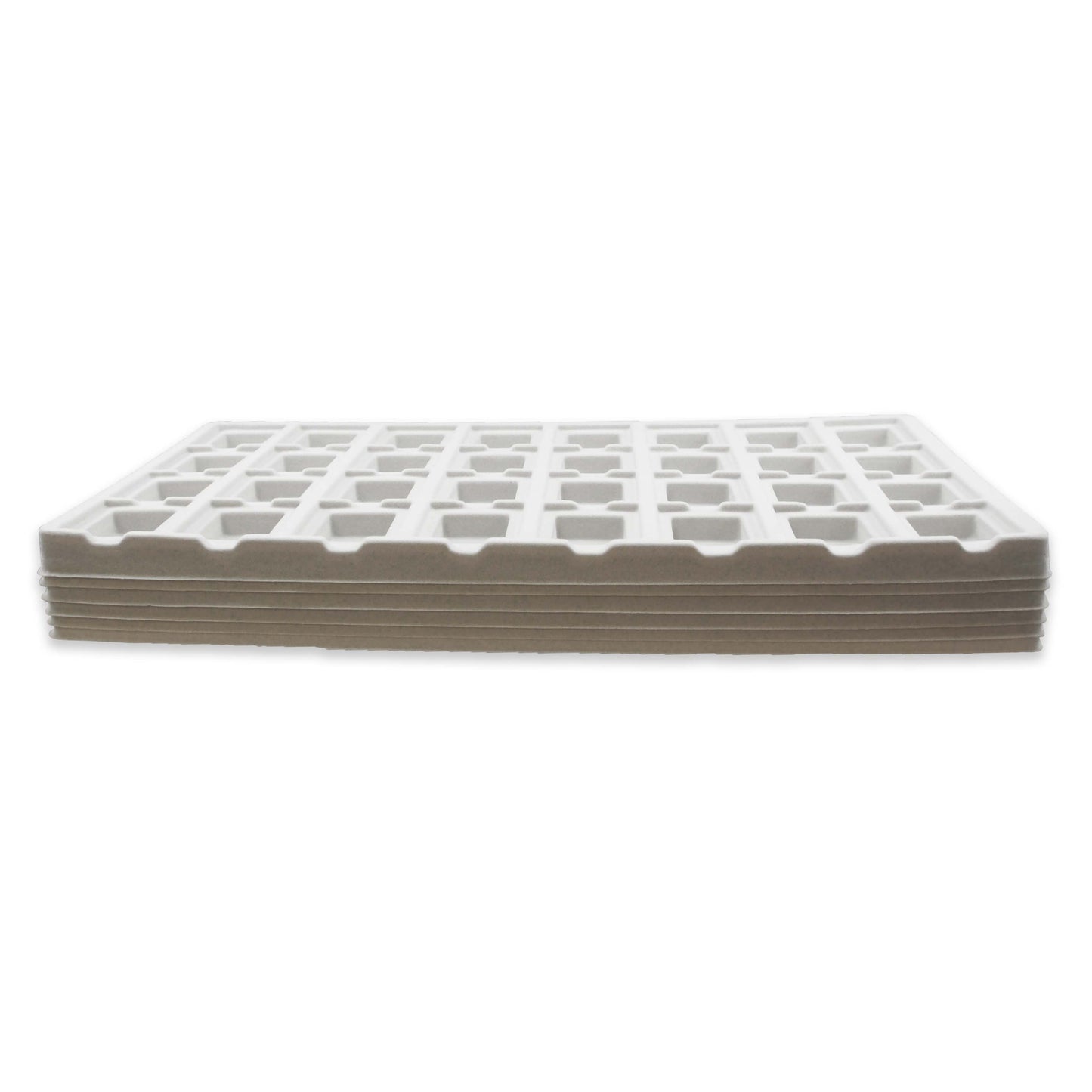 N'icePackaging - 32 Earring-Slots (1 1/2" x 1 3/4") Flocked Storage Tray Inserts - for Merchandise Jewelry & Organization - 14 1/8" x 7 5/8" x 1/2"
