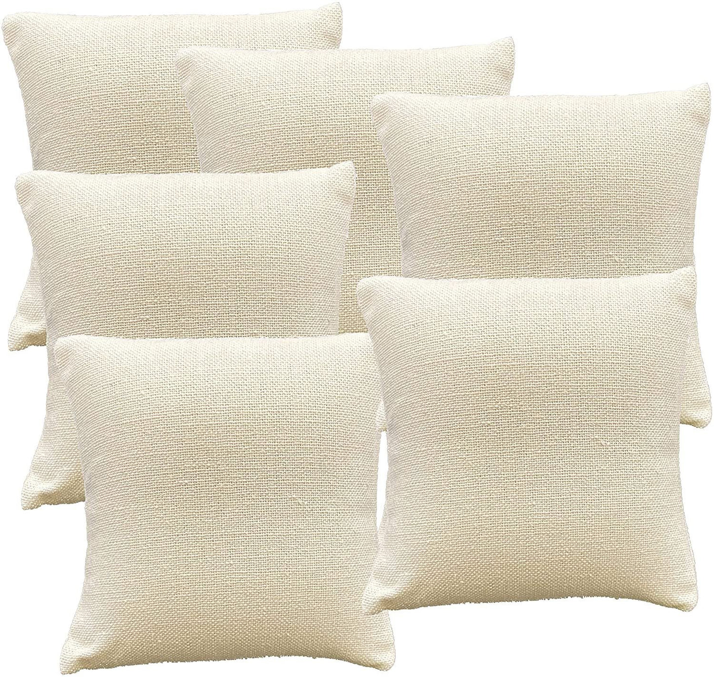 6 Qty - 5" x 5" Camelhide-Beige Linen Watch/Bangle Pillow Display -for Sales/Merchandise/Crafts/Storage/Display