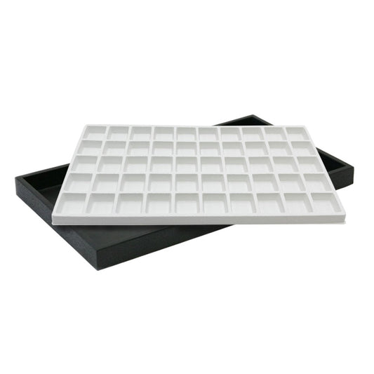 Plastic Storage Display Tray w/ Compartment Sorting Liner - Size 14 3/8" x 8 1/4" x 1"