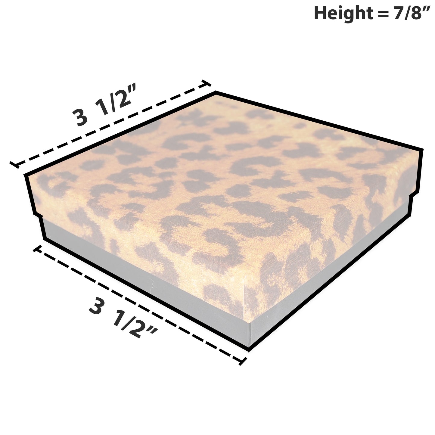 Leopard Pattern Cotton Filled Jewelry Gift Boxes