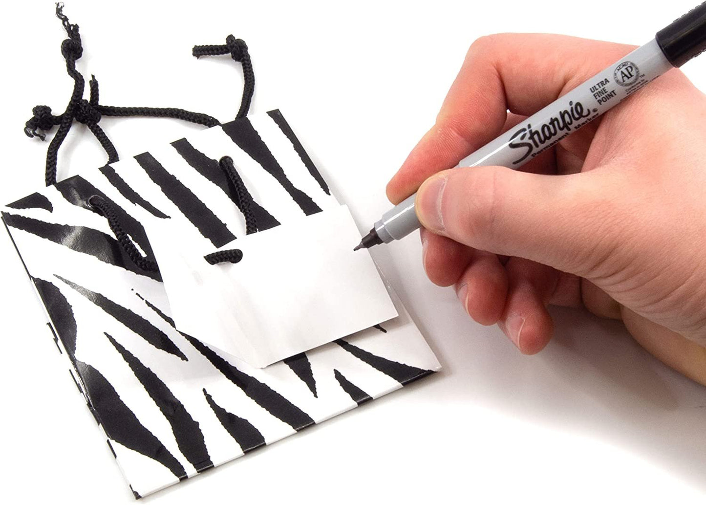 Zebra Paper Tote Gift Bags Great for parties, promotions and more.