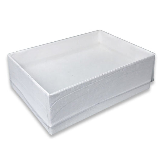 USA-Made Clear Top White-Swirl Cotton Filled Gift Boxes