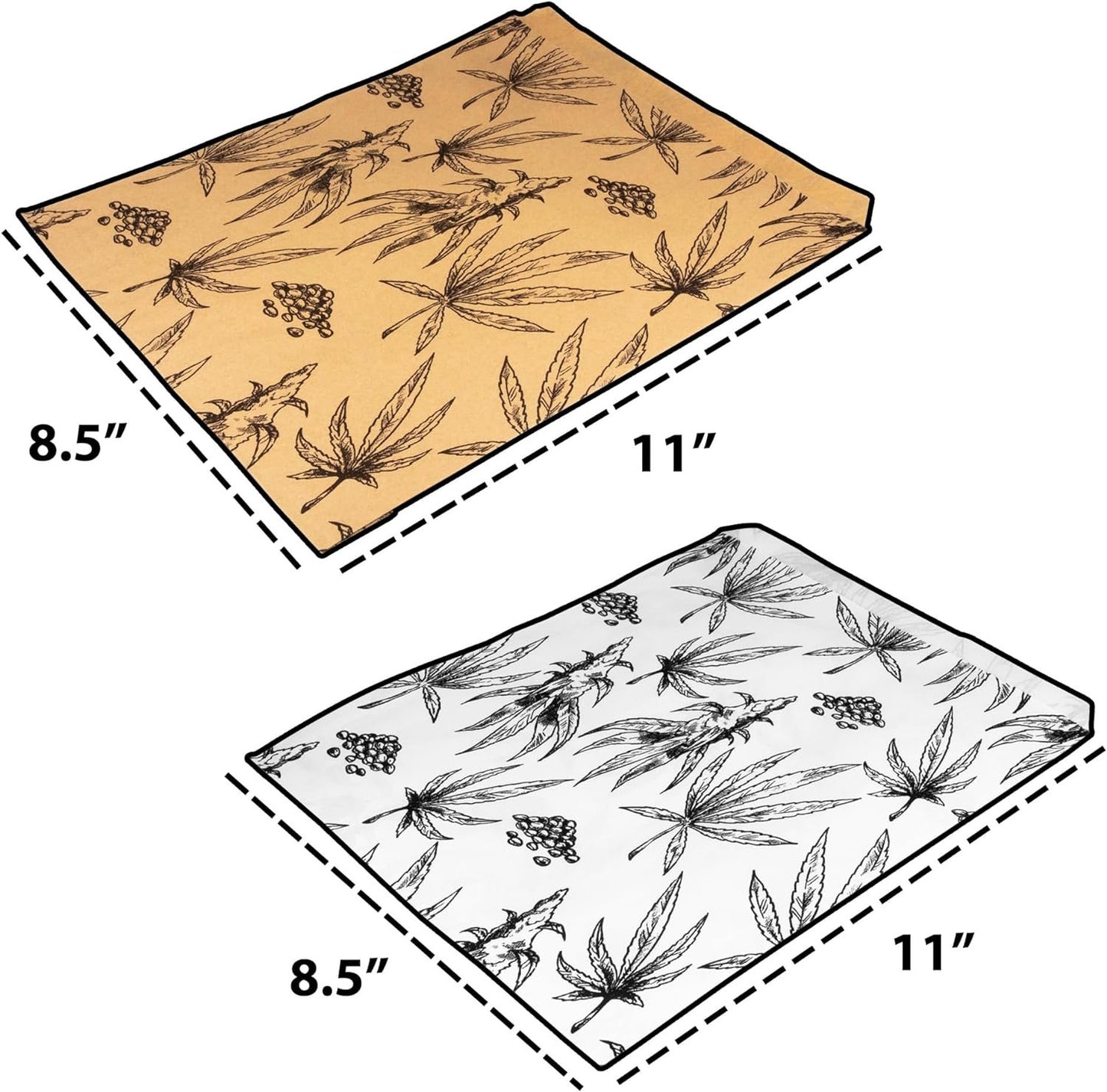 200 Bags of our Cannabis Leaf Print Flat Merchandise Bags, 100% Recyclable and Biodegradable, White or Brown Kraft Paper Bags Favors, Gifts, Brownies, Cookies and so much more.… (Brown, 4" x 6")