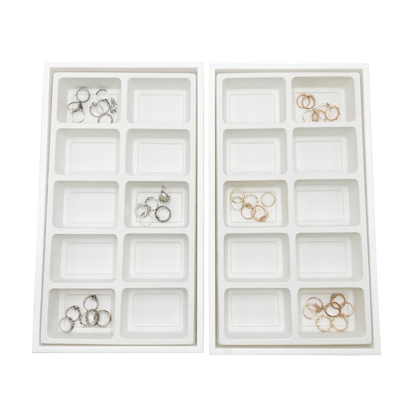 Plastic Storage Display Tray w/ Compartment Sorting Liner - Size 14 3/8" x 8 1/4" x 1 1/2"