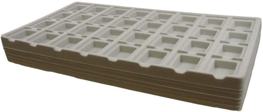 N'icePackaging - 32 Earring-Slots (1 1/2" x 1 3/4") Flocked Storage Tray Inserts - for Merchandise Jewelry & Organization - 14 1/8" x 7 5/8" x 1/2"