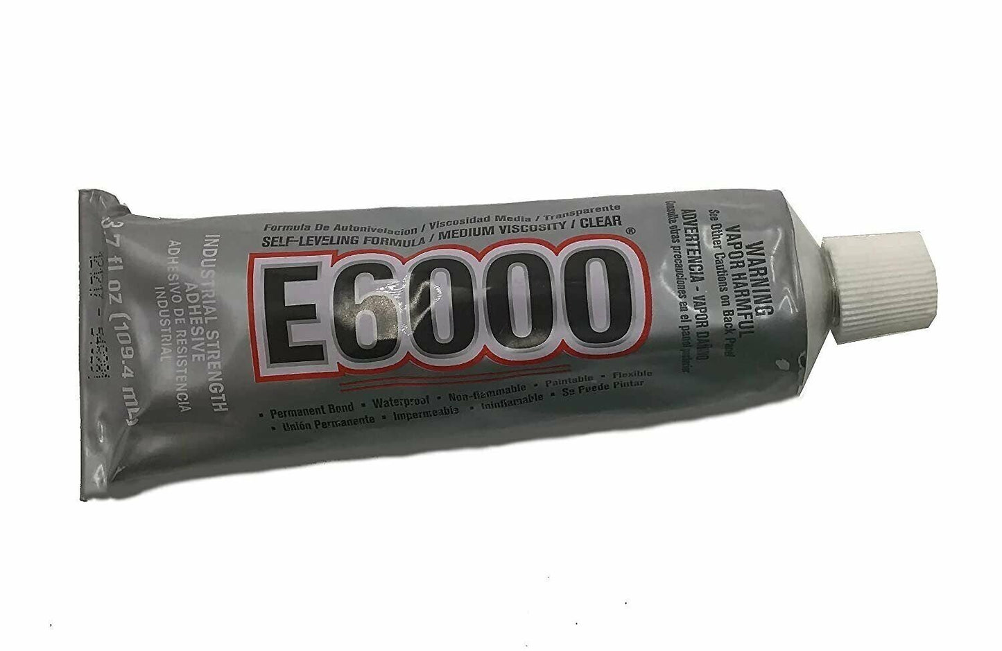 Easy-Use E6000 Medium Viscosity Industrial Strength Adhesive Tube - for Crafts/Jewelry/Wood/Metal/Glass/Ceramics