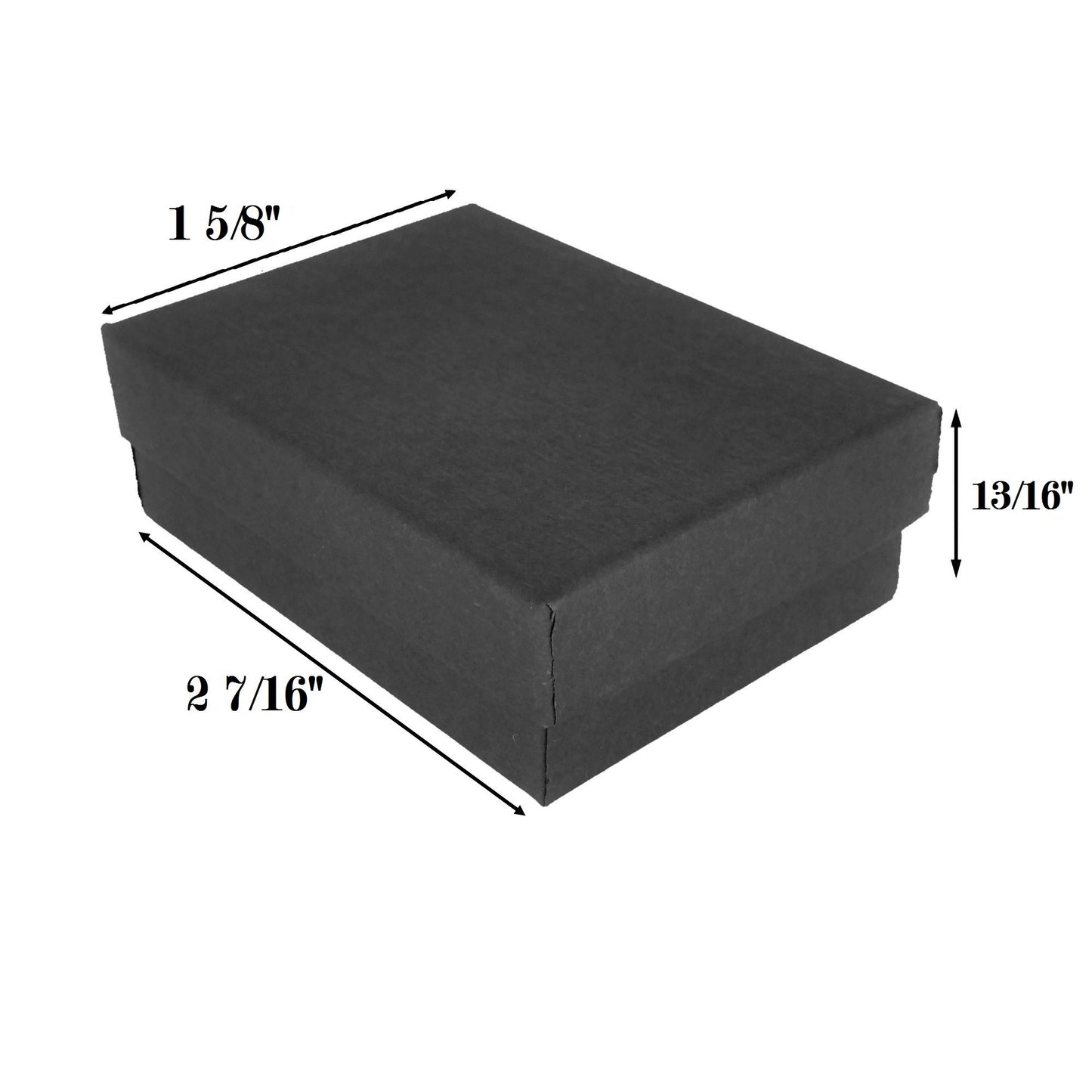 Mixed Matte Black Cotton Filled Gift Boxes for Gifts and Party Favors