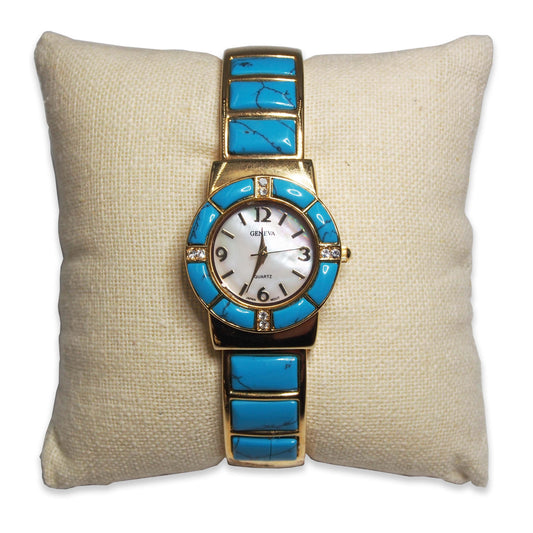 3 Qty - 4" x 4" Camelhide-Beige Linen Watch/Bangle Pillow Display