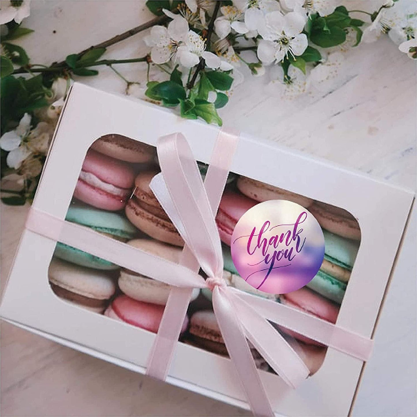 500 Qty – 1 inch - Thank You - Stickers/Sealers – Self-Adhesive – for Decoration/Sales/Branding/Envelopes/Merchandise/Customer Appreciation