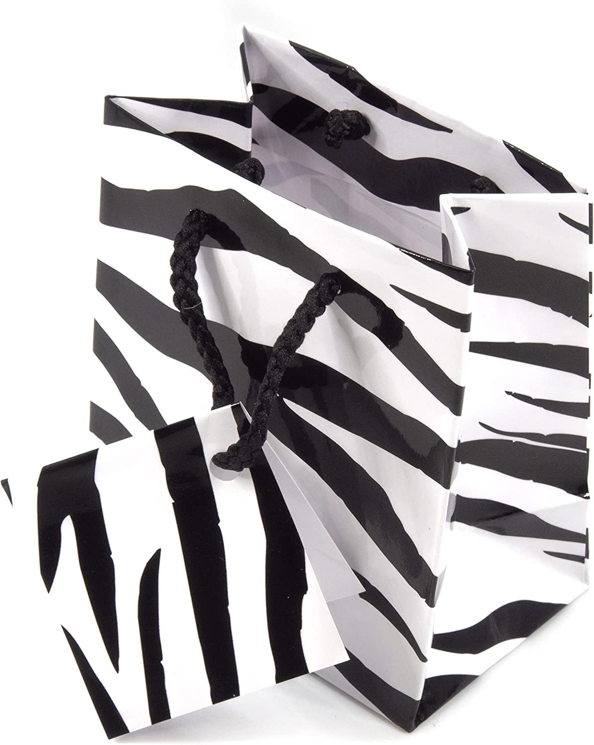 Zebra Paper Tote Gift Bags Great for parties, promotions and more.