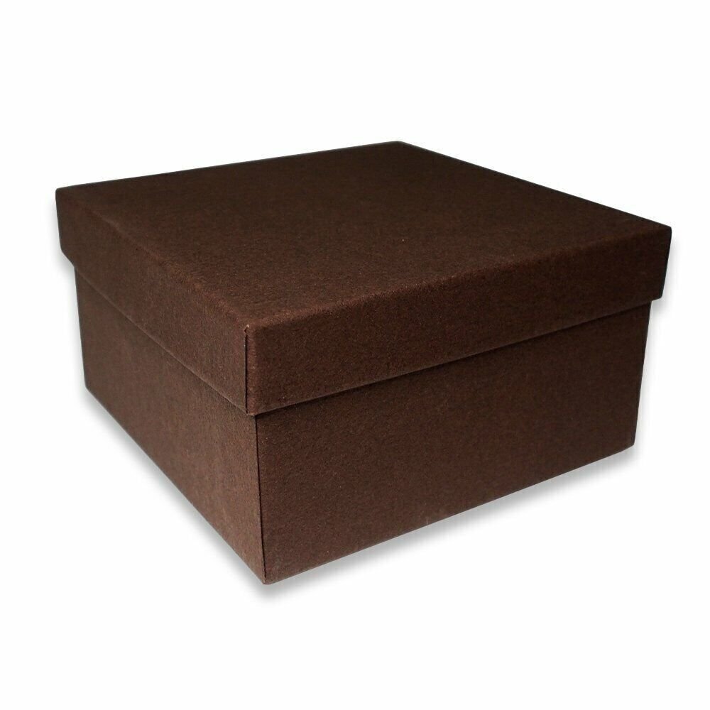 Chocolate Kraft Cotton Filled Boxes - 10 Boxes/Pack