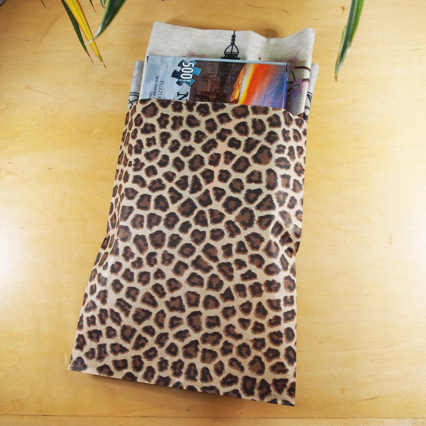 Leopard/Cheetah Pattern Bags Flat Paper Gift Bags