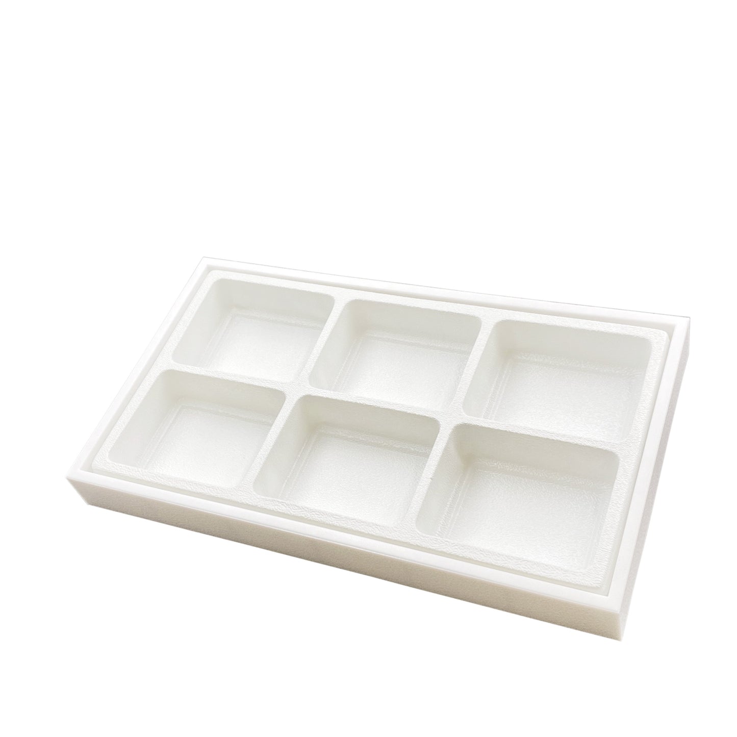 Plastic Storage Display Tray w/ Compartment Sorting Liner - Size 14 3/8" x 8 1/4" x 1 1/2"