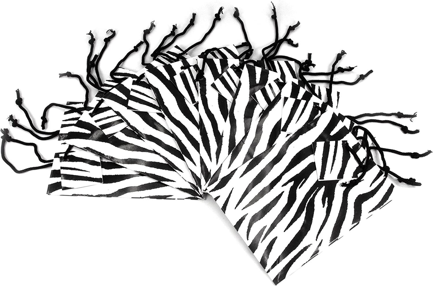 Zebra Paper Tote Gift Bags Great for parties, promotions and more.