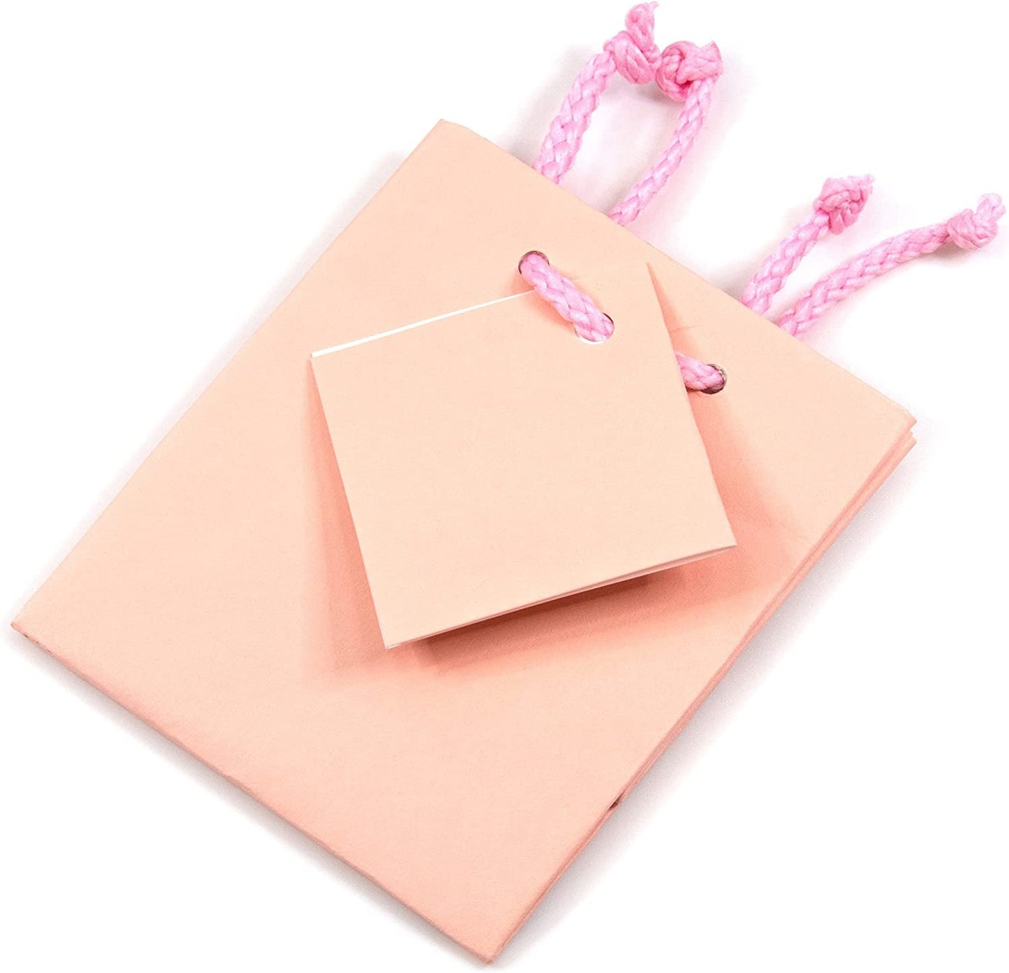 10 Bags – Matte Pink Paper Tote Gift Bags – Birthdays/Holidays/Parties/Gifts/Showers/and more.