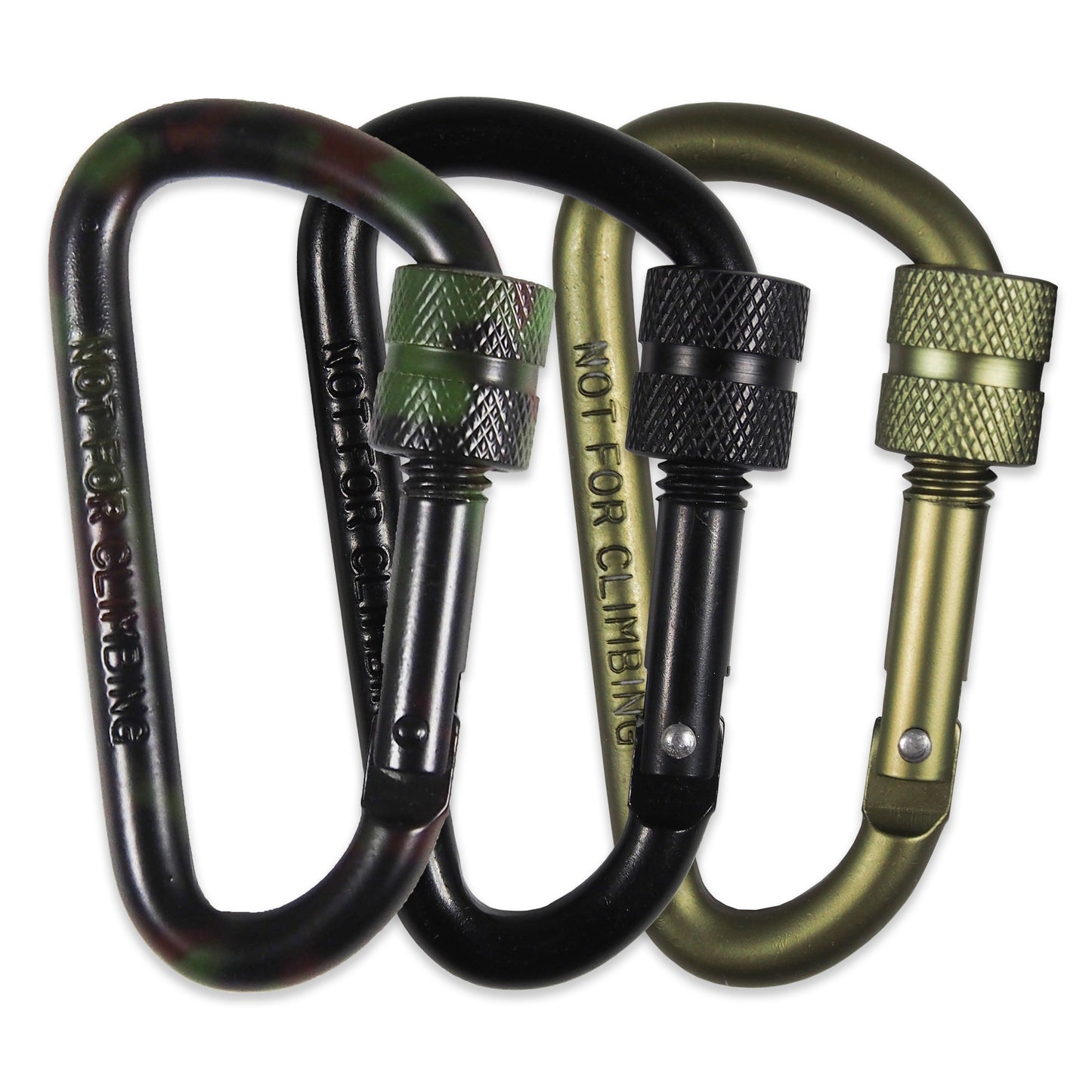 Multi-Pack - Aluminum Carabiner Keychain Set Durable – Self-Closing