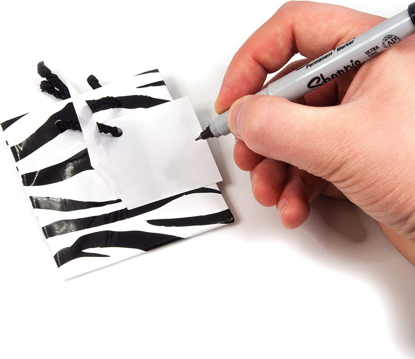 Zebra Paper Tote Gift Bags Great for parties, promotions and more.