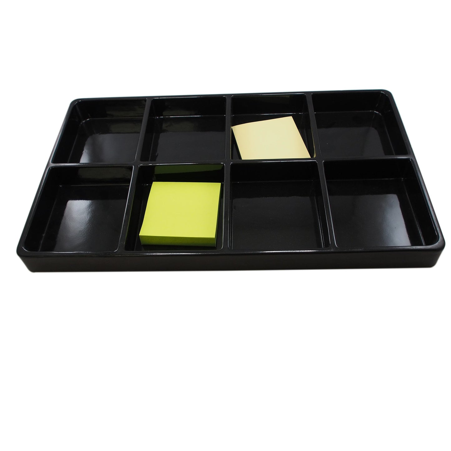 Heavy Duty Jet-Stone White or Black Stackable Plastic Compartment Tray