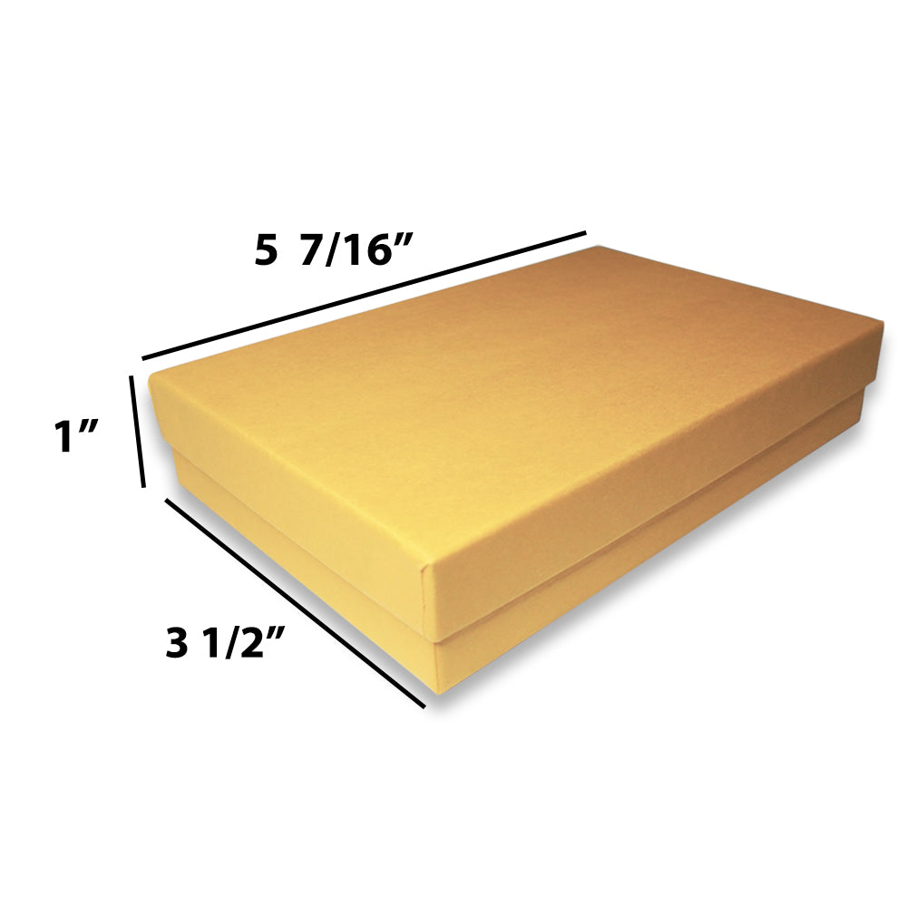 Yellow Kraft Cotton Filled Box 5 7/16" x 3 1/2" x 1"H