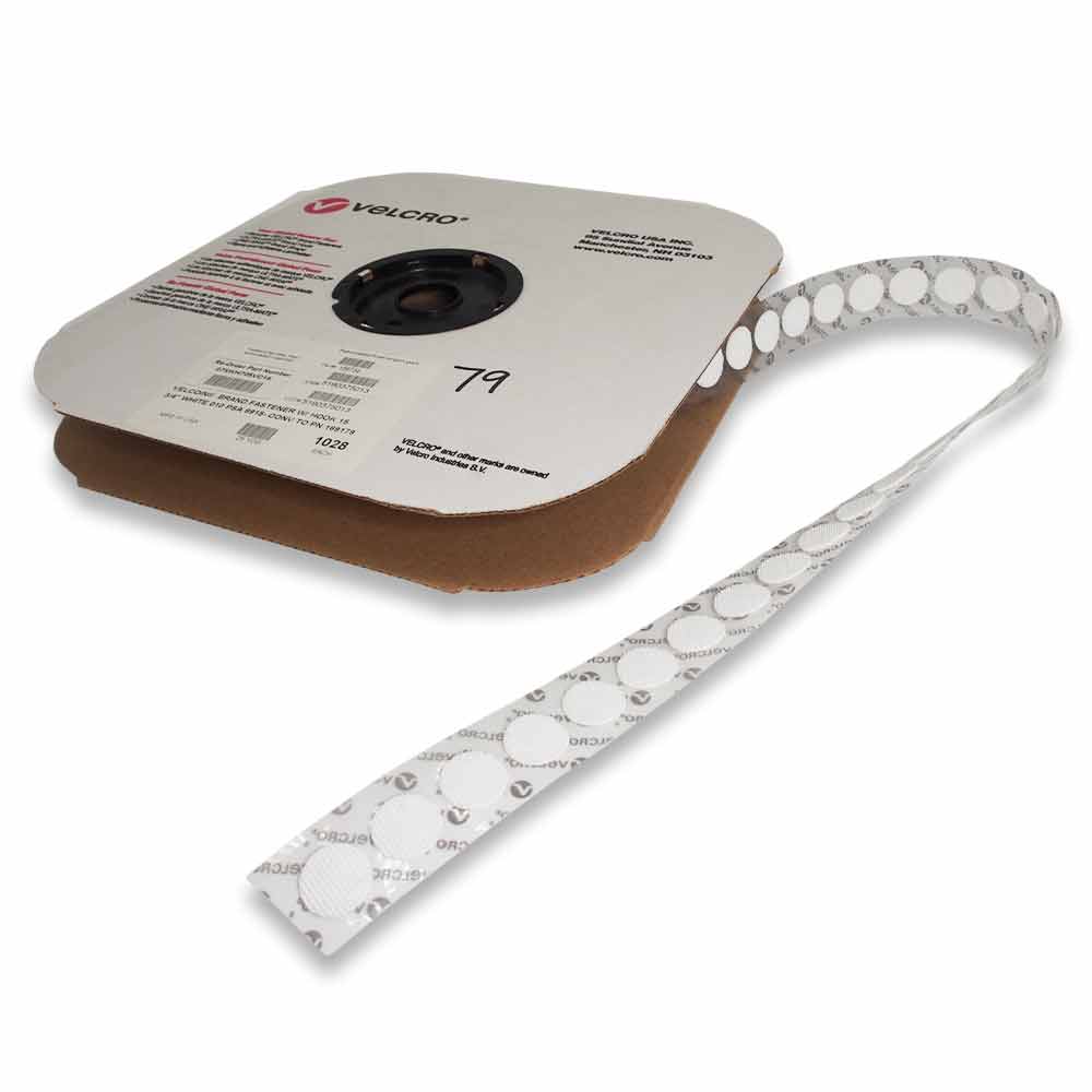 Roll of Velcro® fastener dots, choose size, color and Hook / Loop