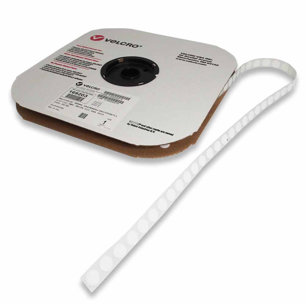 Roll of Velcro® fastener dots, choose size, color and Hook / Loop