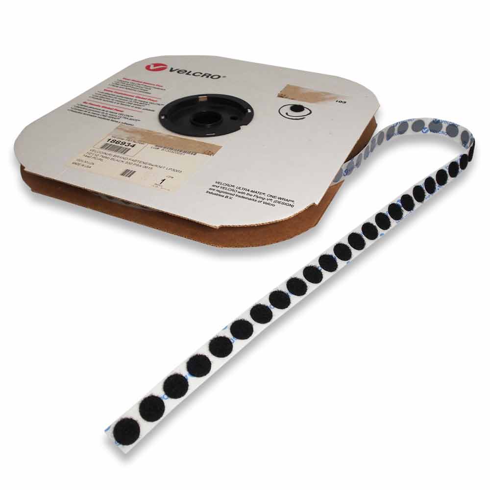 Roll of Velcro® fastener dots, choose size, color and Hook / Loop