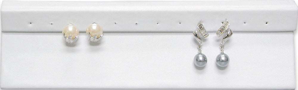 White Flapped Pierced Earring Display for up to 6 Pairs.