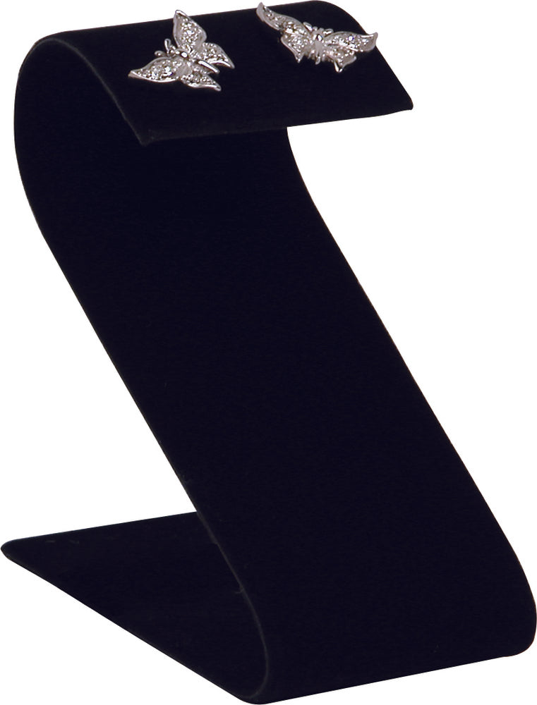 Black Single Medium Curved Earring Display