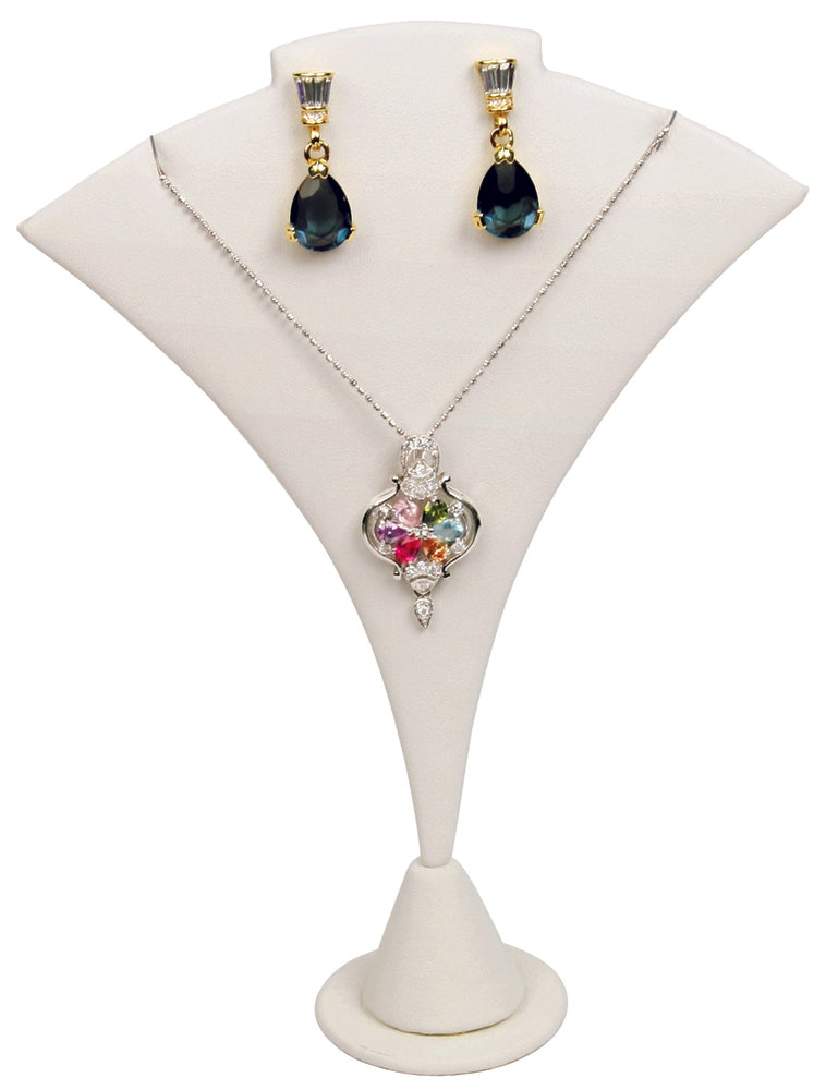 White Fan Shaped Earring/Pendant Display