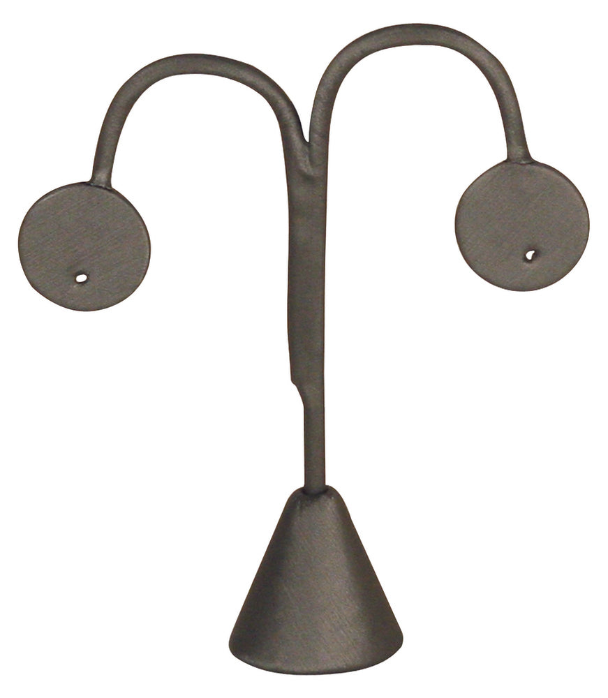 Steel Grey Single Earring Display Tear Drop Shape 4 3/4"H