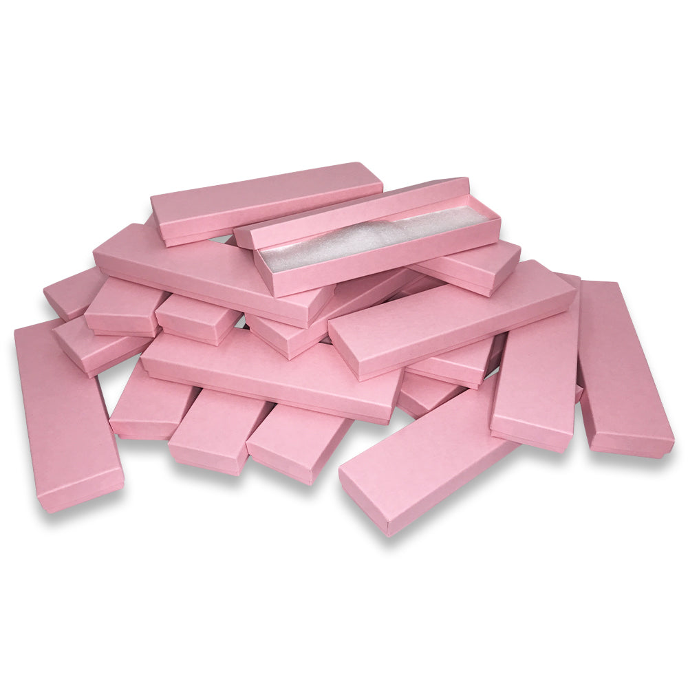 Pink Kraft Cotton Filled Boxes - (10 Boxes/Pack)