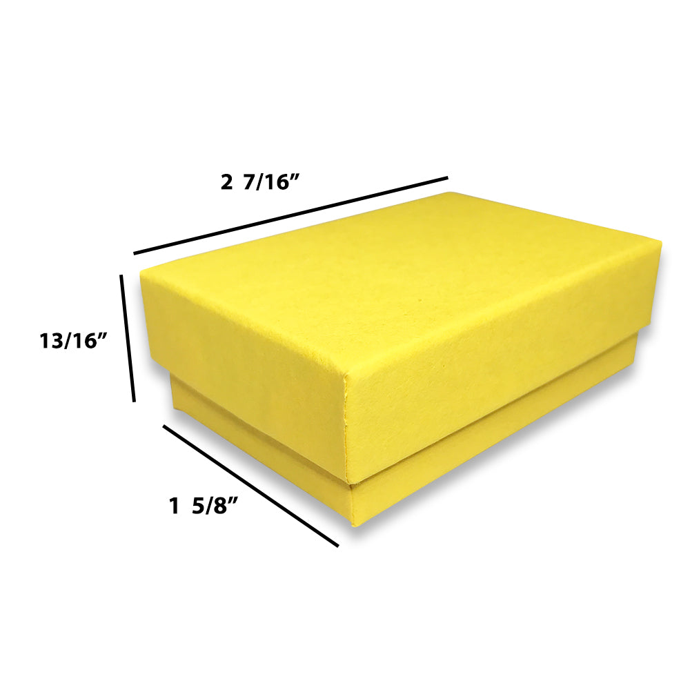 Yellow Kraft Cotton Filled Box 2 7/16" x 1 5/8" x 13/16"H