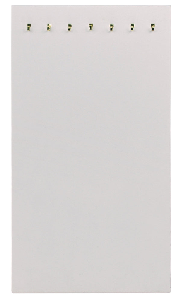 7 Hook White Velvet Necklace Easel Stand