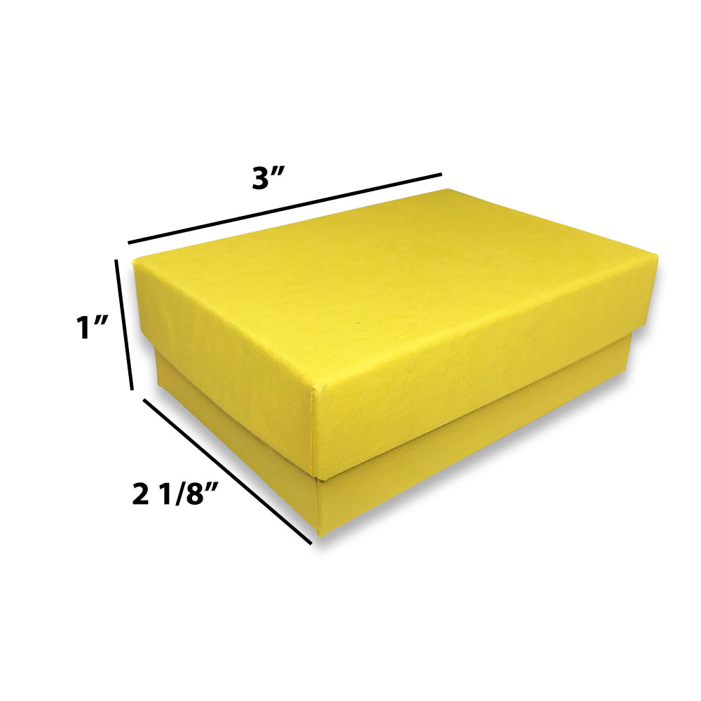 Yellow Kraft Cotton Filled Box 3" x 2 1/8" x 1"H