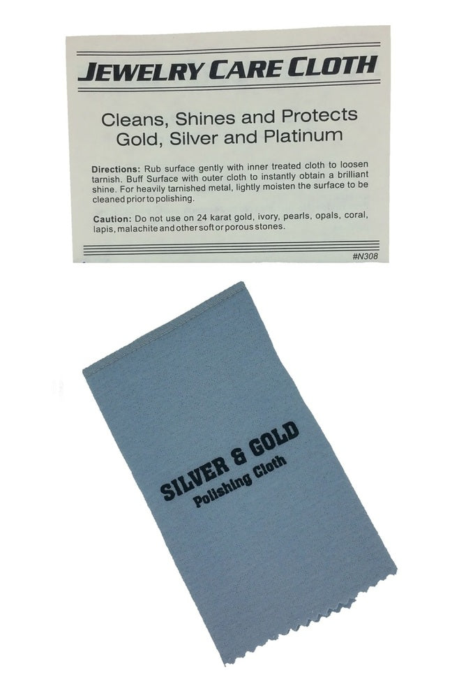 6"x8" Grey/White Jewelry Polishing Cloth