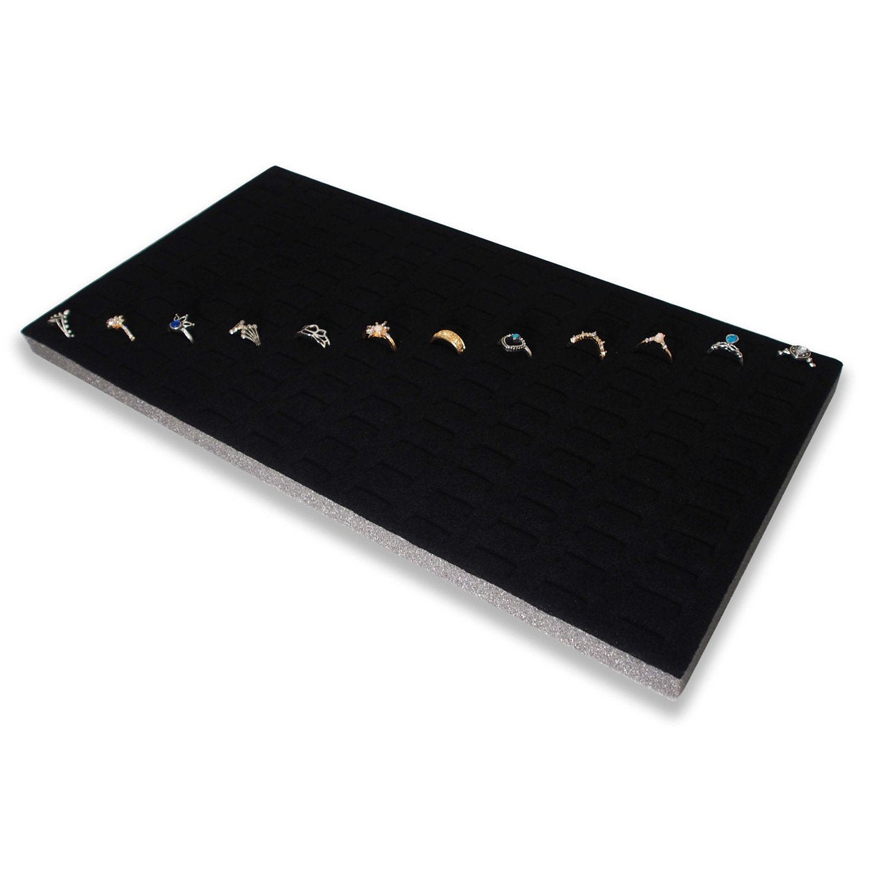 144 Slot Jewelry Ring Foam Display Insert Liner - Multiple color choices, 2Pcs/Pack