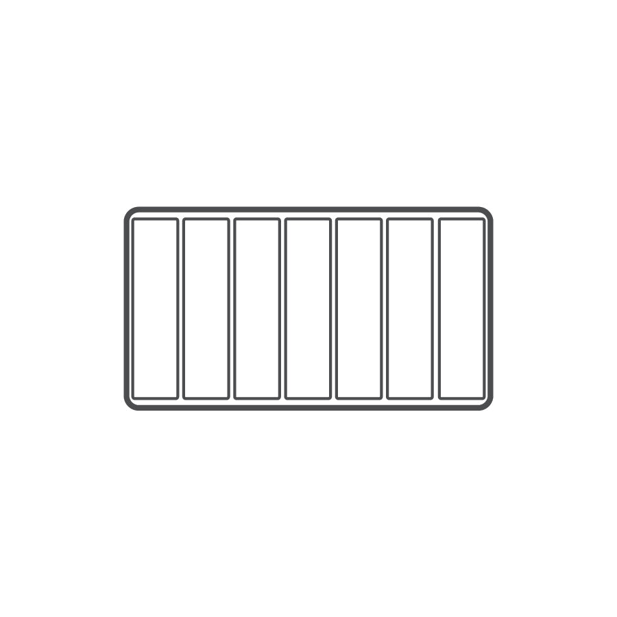 White 7 Compartment Flocked Tray Insert Liner