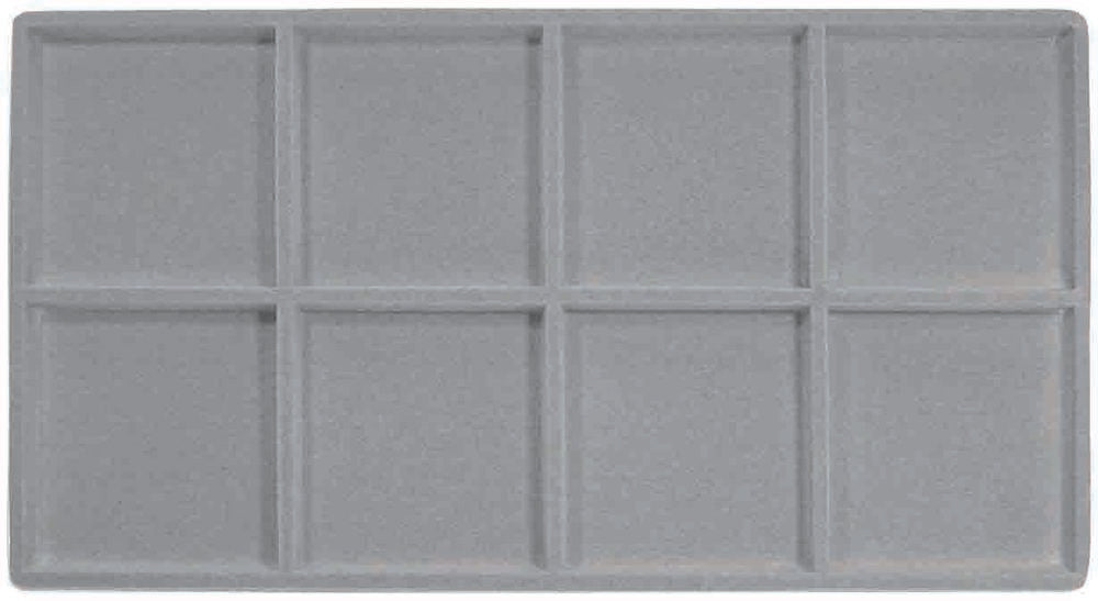 Grey 8 Compartment Flocked Insert Display