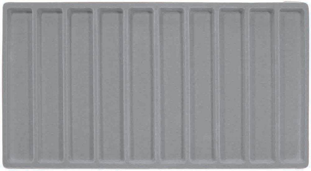 Grey 10 Compartment Bracelet Flocked Tray Insert