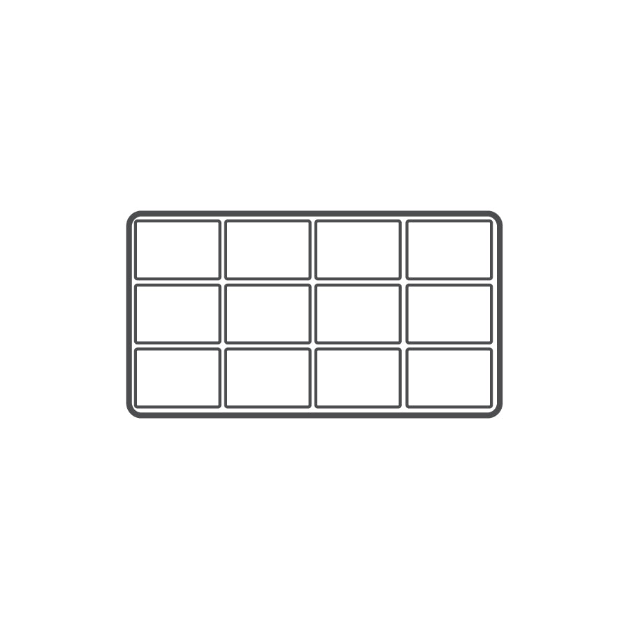 Red 12 Compartment Full Size Jewelry Display Tray Inserts