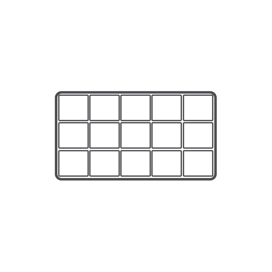White 15 Compartment Flocked Tray Insert