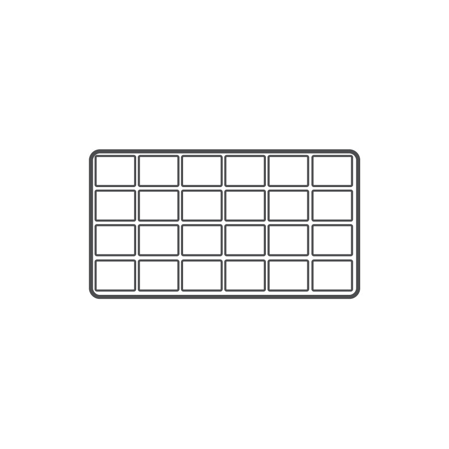 White 24 Compartment Jewelry Flocked Tray Insert Liner