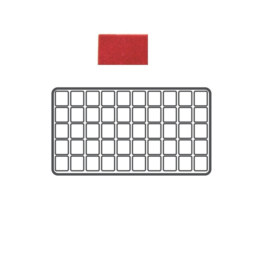 Red 50 Compartment Flocked Tray Insert jewelry Liner