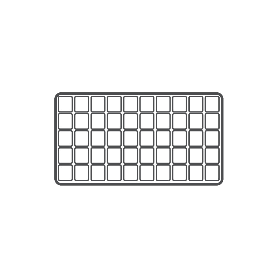 White 50 Compartment Flocked Tray Insert jewelry Liner