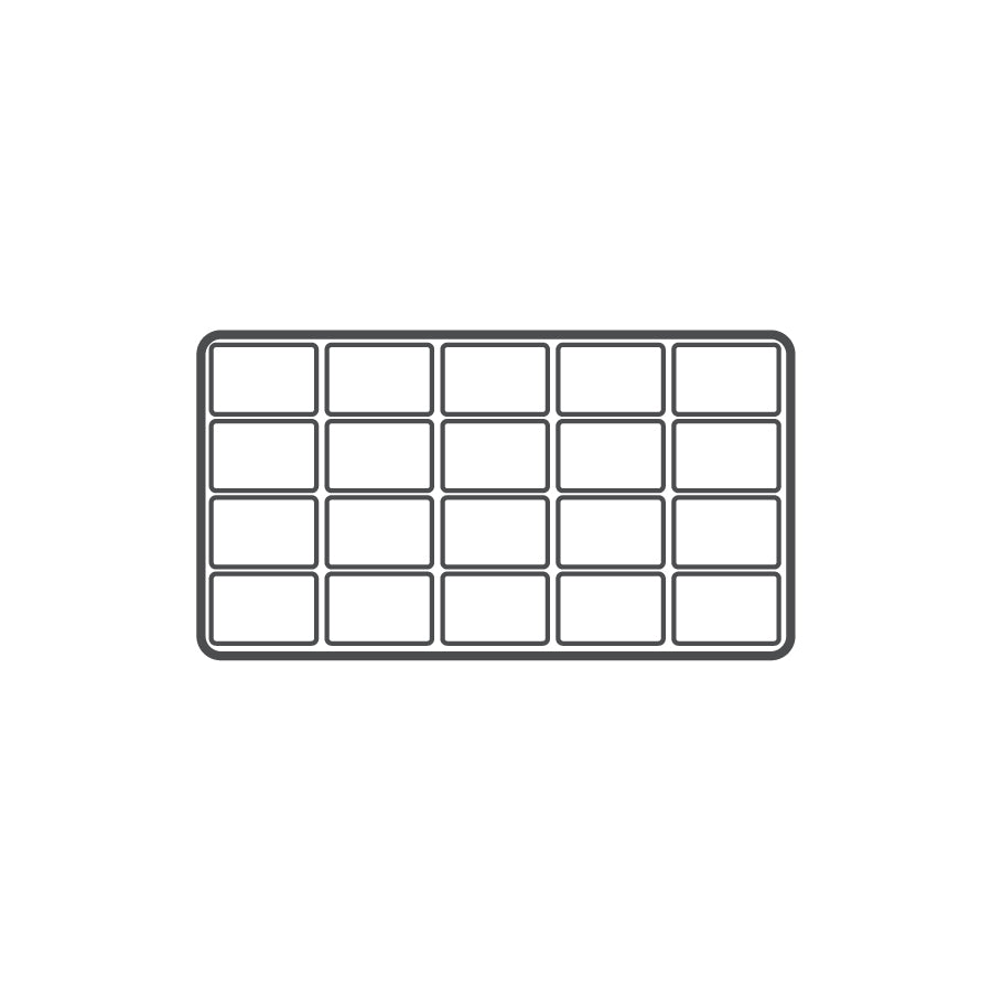 White 20 Compartment Flocked Tray Jewelry Insert Liner