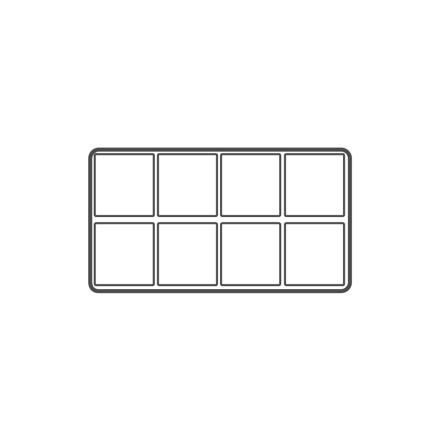 Black 8 Compartment Flocked Insert Display