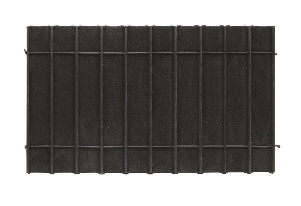 Black Leatherette 10 Section Deluxe bracelet insert with elastic fasteners