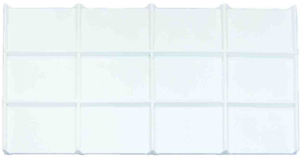 White Faux Leather 12 Section Jewelry Deluxe Tray Insert Liner