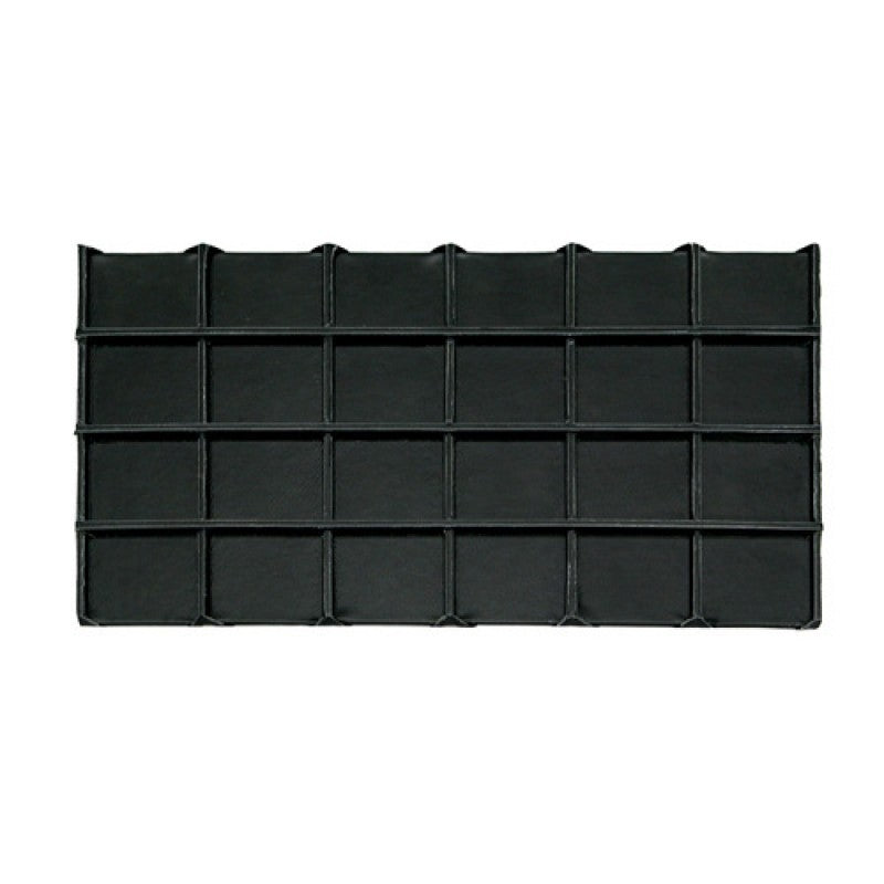 Black Faux Leather 24 Section Deluxe Tray Insert Liner